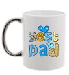 Чашка с цветной ручкой Best dad Серебро Чашка с цветной ручкой Best dad Серебро фото