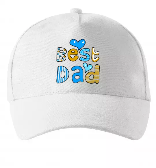 Кепка Best dad Белый фото