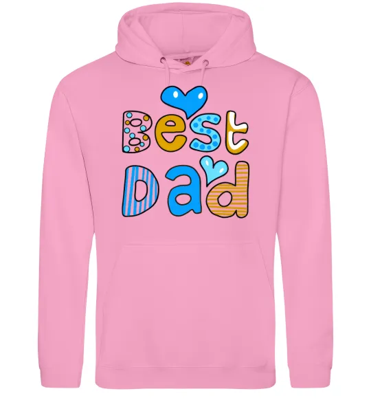 Мужская толстовка (худи) Best dad Розовый фото