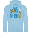 Мужская толстовка (худи) Best dad Голубой фото