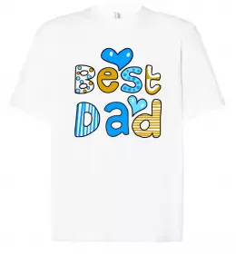 Футболка Оверсайз Best dad Белый фото