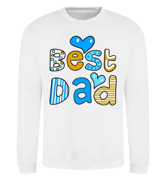 Свитшот Best dad Белый фото