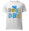 Мужская премиум футболка Best dad Белый фото