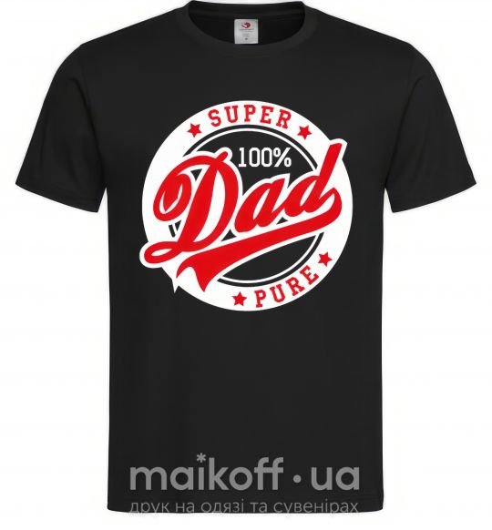 Чоловіча футболка Super Dad 100 pure Чорний фото