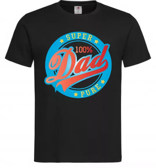 Мужская футболка Super Dad 100 pure Черный фото