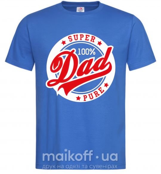 Мужская футболка Super Dad 100 pure Ярко-синий фото