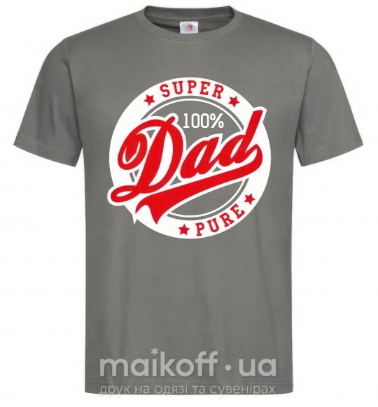 Чоловіча футболка Super Dad 100 pure Графіт фото