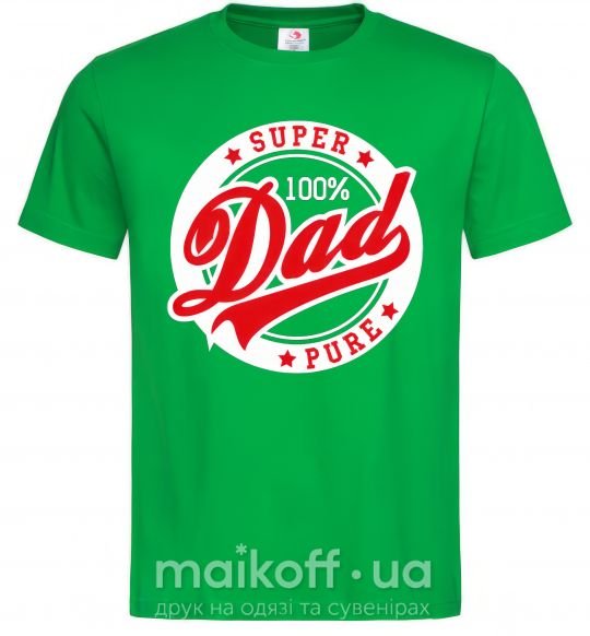 Чоловіча футболка Super Dad 100 pure Зелений фото