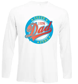 Лонгслив Super Dad 100 pure Белый фото