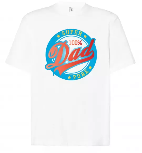 Футболка Оверсайз Super Dad 100 pure Белый фото