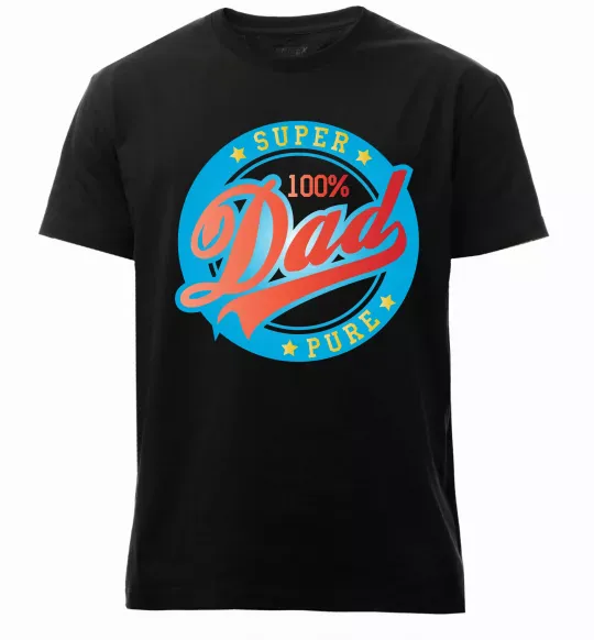 Мужская премиум футболка Super Dad 100 pure Черный фото