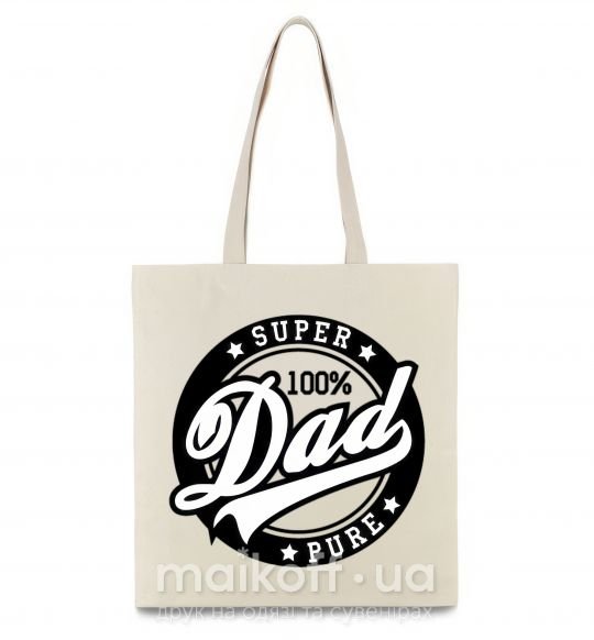 Эко-сумка Super Dad 100 pure Бежевый фото