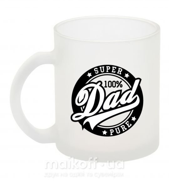 Чашка стеклянная Super Dad 100 pure Фроузен фото