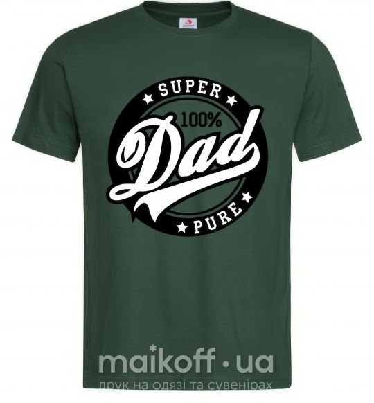 Чоловіча футболка Super Dad 100 pure Темно-зелений фото