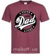 Чоловіча футболка Super Dad 100 pure Бордовий фото