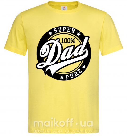 Мужская футболка Super Dad 100 pure Лимонный фото