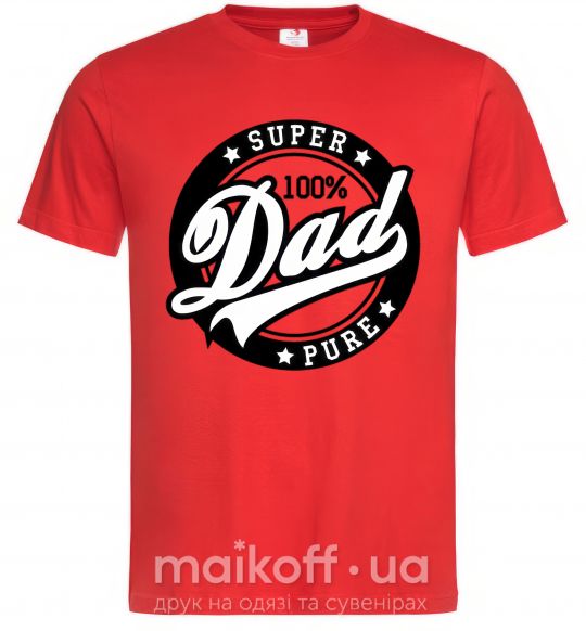 Мужская футболка Super Dad 100 pure Красный фото