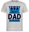 Чоловіча футболка Best dad in the world crown Сірий фото