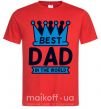 Чоловіча футболка Best dad in the world crown Червоний фото