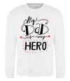 Свитшот My dad is my hero Белый фото