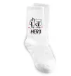 Шкарпетки My dad is my hero Білий фото
