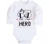 Детский боди My dad is my hero Белый Детский боди My dad is my hero Белый фото