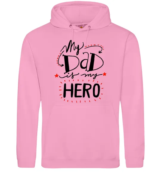Жіноча толстовка (худі) My dad is my hero Рожевий фото