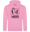 Жіноча толстовка (худі) My dad is my hero Рожевий фото