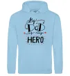 Жіноча толстовка (худі) My dad is my hero Блакитний фото