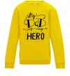 Дитячий світшот My dad is my hero Сонячно жовтий Дитячий світшот My dad is my hero Сонячно жовтий фото