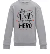 Дитячий світшот My dad is my hero Сірий меланж Дитячий світшот My dad is my hero Сірий меланж фото