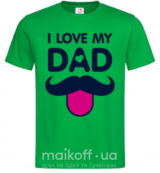 Мужская футболка I love my dad exclusive Зеленый фото