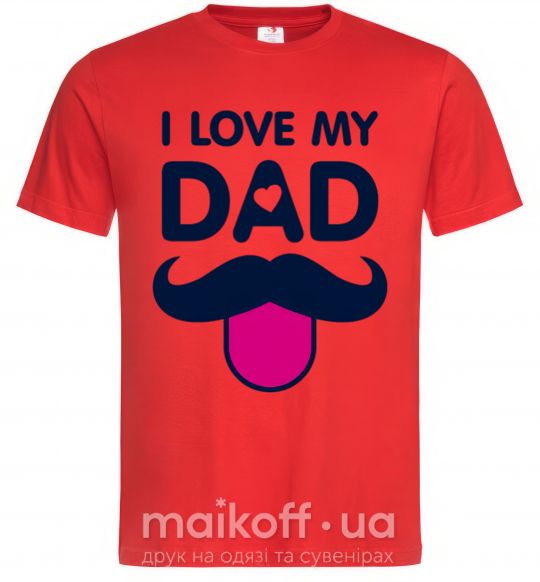 Мужская футболка I love my dad exclusive Красный фото