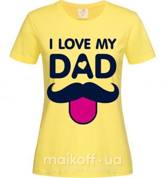 Женская футболка I love my dad exclusive Лимонный фото