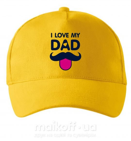 Кепка I love my dad exclusive Солнечно желтый фото