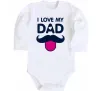 Дитячий бодік I love my dad exclusive Білий фото