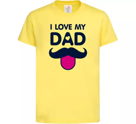 Дитяча футболка I love my dad exclusive Лимонний фото