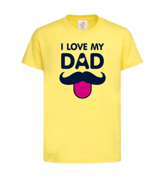 Детская футболка I love my dad exclusive Лимонный фото