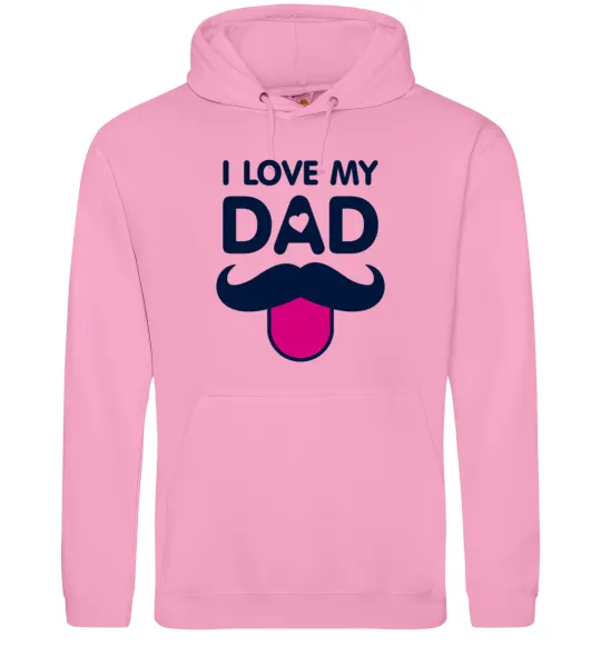 Чоловіча толстовка (худі) I love my dad exclusive Рожевий фото