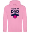 Чоловіча толстовка (худі) I love my dad exclusive Рожевий фото