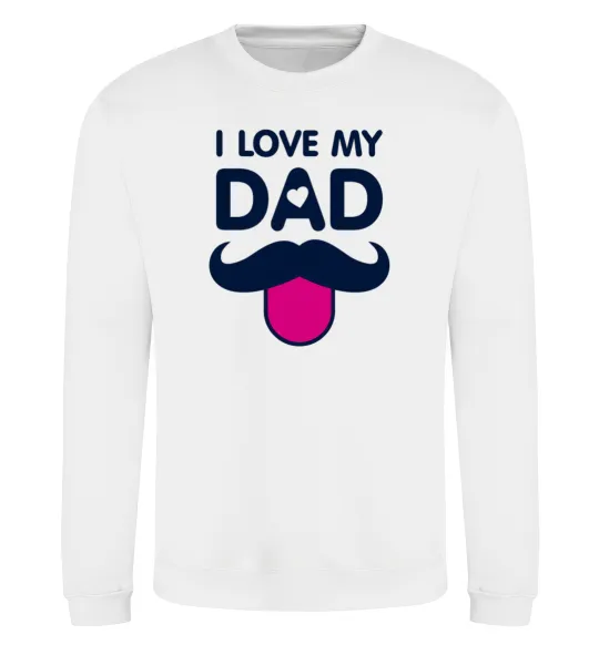 Світшот I love my dad exclusive Білий фото