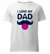 Чоловіча преміум футболка I love my dad exclusive Білий фото