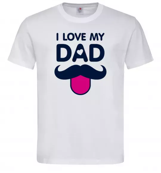 Чоловіча футболка I love my dad exclusive Білий фото