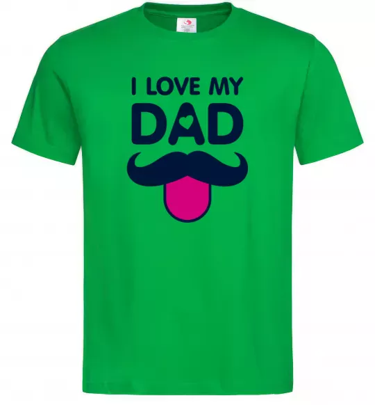 Чоловіча футболка I love my dad exclusive Зелений фото