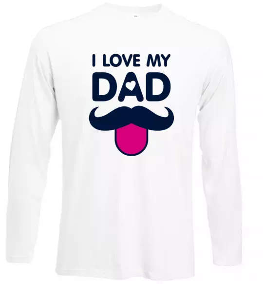 Лонгслив I love my dad exclusive Белый фото