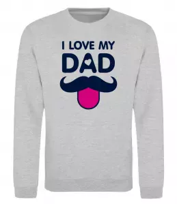 Свитшот I love my dad exclusive Серый меланж фото