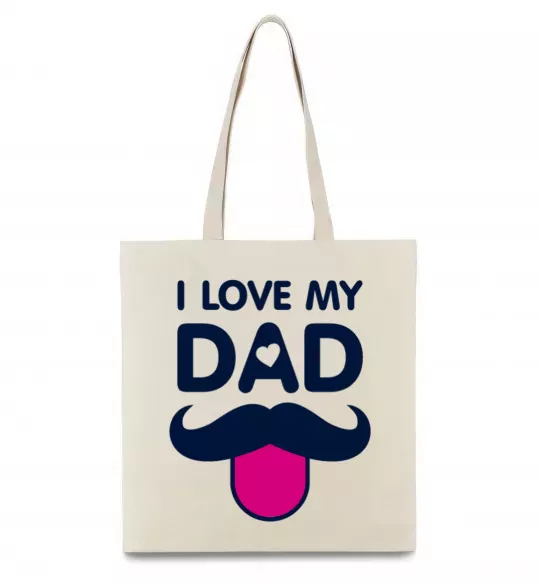 Эко-сумка I love my dad exclusive Бежевый фото