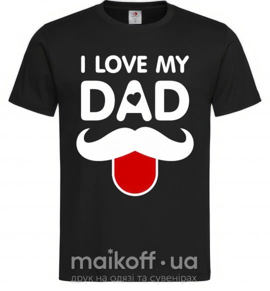 Мужская футболка I love my dad exclusive Черный фото