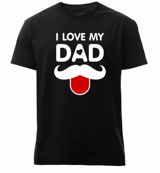 Чоловіча преміум футболка I love my dad exclusive Чорний фото