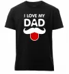 Чоловіча преміум футболка I love my dad exclusive Чорний фото
